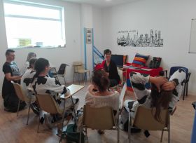 En clase con Raquel